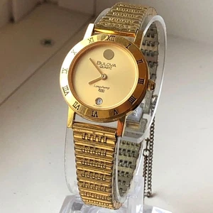 Bulova Longcham Watch Gold Working Item - Picture 1 of 9