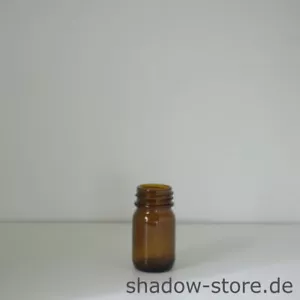 Apothekerglas, Vorratsglas, Weithalsflasche, 30 ml, GL32, braun, inkl. Deckel - Bild 1 von 4