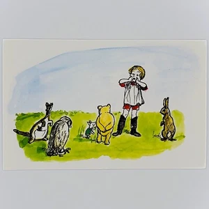 Klassische Winnie Puuh Postkarte Ferkel Kanga Roo Eule Hase Christopher Robin - Bild 1 von 2