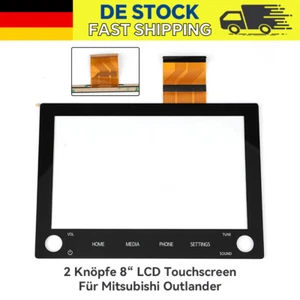 8" Radio Touchscreen Digitizer für Mitsubishi Outlander 2019-22 MK3 SAT 2 Knöpfe - Bild 1 von 7