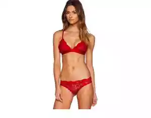 Les Coquines Harlow Spitze Triangel Bralette rot 1 Damen XS Valentine’s Neu mit Etikett $ 84 - Bild 1 von 6