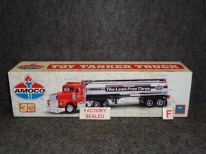 AMOCO LEAD FREE THREE TOY TRACTOR TRAILER SEMI TANKER TRUCK EQUITY MARKETING F - Picture 1 of 10