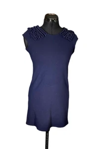Liu Jo Dress Top Women Small Blue Wool Ruffle Epaulettes Bodycon Size S - Picture 1 of 11