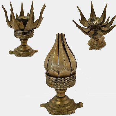 Räucherstäbchenhalter Lotus Messing  Sich öffnender Lotos Indien Goa Gold  • 22.95€