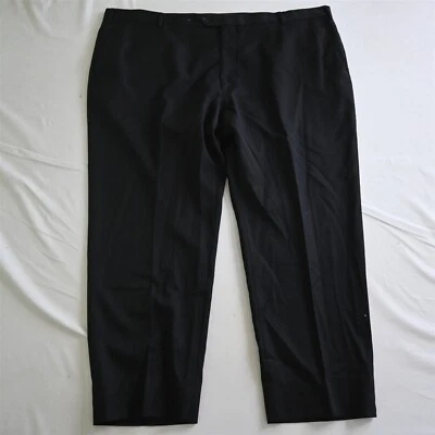 Pronto Uomo Platinum 46x29 Black Suit Pants 100% Wool Mens Dress Pants - Image 1 of 4