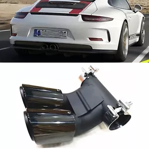 Punta de tubo de escape central para parachoques trasero de coche Porsche Cayman 2008-2015 2012 C012 - Imagen 1 de 8