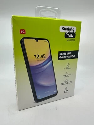 New/Sealed Samsung Galaxy A15 5G 64GB Straight Talk Wireless Prepaid Smartphone - Image 1 of 4