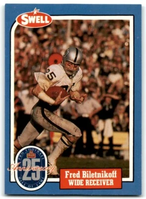 1988 SWELL GREATS FRED BILETNIKOFF OAKLAND RAIDERS #141 - Image 1 of 2