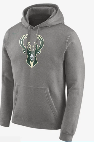New Milwaukee Bucks Nike Club Logo Fleece Pullover Hoodie Men's Small NBA NWT Cover