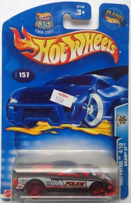 Hot Wheels 2003 ~ Roll Patrol 4/10 ~ Saleen S7 Col. #157 (negro) Foto 1 de 2