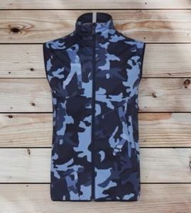 RLX Polo Ralph Lauren Golf Camoflouge Blue Gilet Bodywarmer Vest Large RRP £219 - Picture 1 of 7