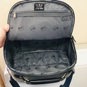Cobb & Co Beauty Travel Case Shoulder Carry On Grey Strap Compartment Zip Mirror - Picture 1 of 14