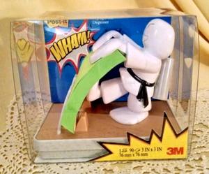 POST IT NOTE DISPENSER POP UP WHAM BLACK BELT KARATE PEN HOLDER NEW 2013 3M. - Picture 1 of 11