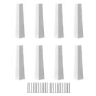 Easy Installation with Aluminum White Outside Siding Corner Covers Pack of 8