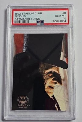 1992 Stadium Club Batman Returns #B Penguin Preview Card Graded PSA 10 Gem Pop 1 - Image 1 of 2