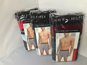 TOMMY HILFIGER S SIZE MEN 3 PACK SLIM WOVEN BOXERS 100% COTTON $39 - Picture 1 of 19