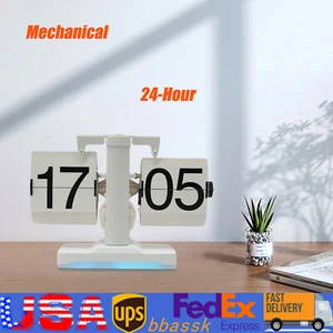 24-hour Modern Tabletop Digital Flip Clock Battery Powered Display Clock HOT - Picture 1 of 13