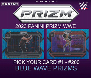 2023 Panini Prizm WWE Blue Wave Prizms Parallel #1-200 Pick Your Card