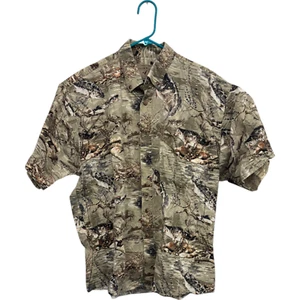 North River Outfitters Shirt Mens L Green Camo Button Up S/S Fishing Outdoor - Picture 1 of 8