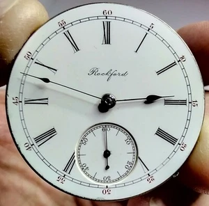 ROCKFORD, GR: 113, 16s, 11JEWELS HUNTING POCKET WATCH MOVEMENT, WORKING!. - Picture 1 of 6