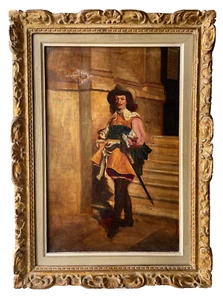 TO RESTORE - Louis VALLET (1856-1940) - Realism Oil Canvas - The Musketeer - Picture 1 of 17