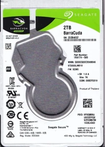 ST2000LM010 p/n: 1RA174-500 f/w: SDM1 s/n: ZDZ TK SEP 2019 2 TB SATA 2,5 SEAGATE - Imagen 1 de 5