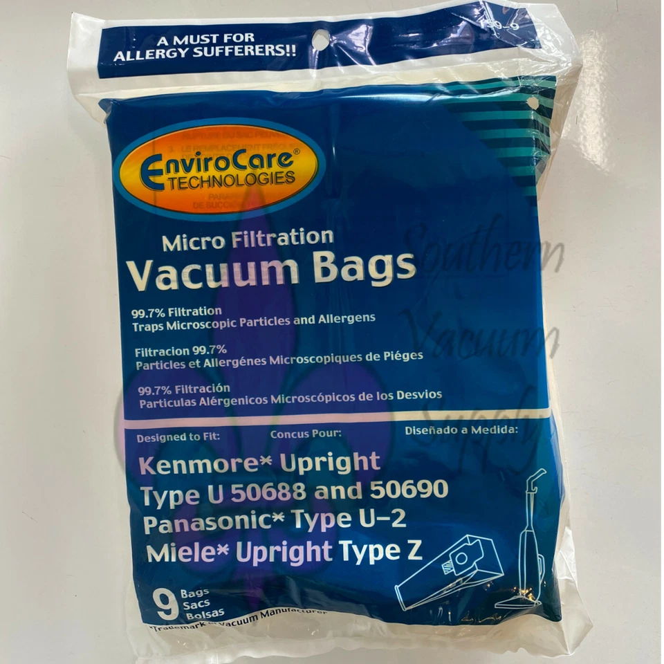  Kenmore U Upright Vacuum Bags 50688, 50690, U-- 9 BAGS - Image 1 of 1