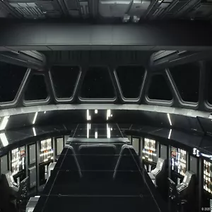 1/6th Scale STAR WARS Star Destroyer Bridge IKEA Detolf 15x15 Diorama Backdrop - Picture 1 of 9