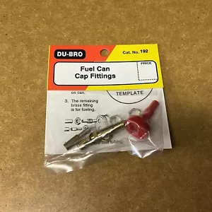 Accesorios de tapa de lata de combustible Du-Bro #192 nuevos - Imagen 1 de 1
