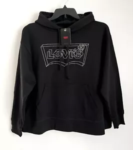Levi's Women's Plus Size 2X Long Sleeve Graphic Hoodie Black - Picture 1 of 4
