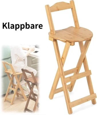 Barhocker Klappbar mit Lehne Barstühle Tresenhocker Küchenstühle Bistrohocker - Bild 1 von 4