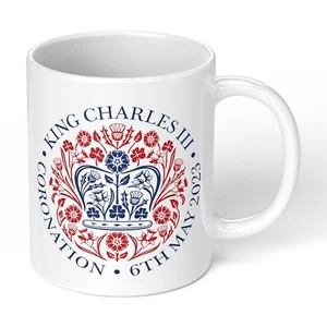 König Karl III. Krönungsbecher Emblem Gedenksouvenir Erinnerungsstücke Becher - Bild 1 von 6