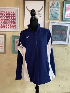 Speedo WMNS Athletic Full Zip Jacket (Large) - NAVY & WHITE  - Bild 1 von 11
