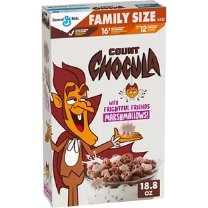 Count Chocula Cereal with Monster Marshmallows, Kids Breakfast Cereal, Limited E - Picture 1 of 12