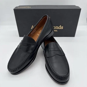 Allen Edmonds Sz 9.5 B Loafers Shoes Cavanaugh Slip-On Black Leather Penny New - Picture 1 of 8