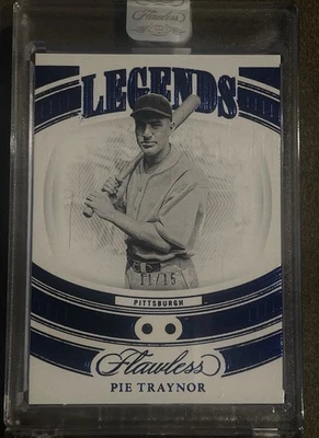2023 Panini Flawless Legends Pie Traynor Double Sapphire /15 - Image 1 of 2