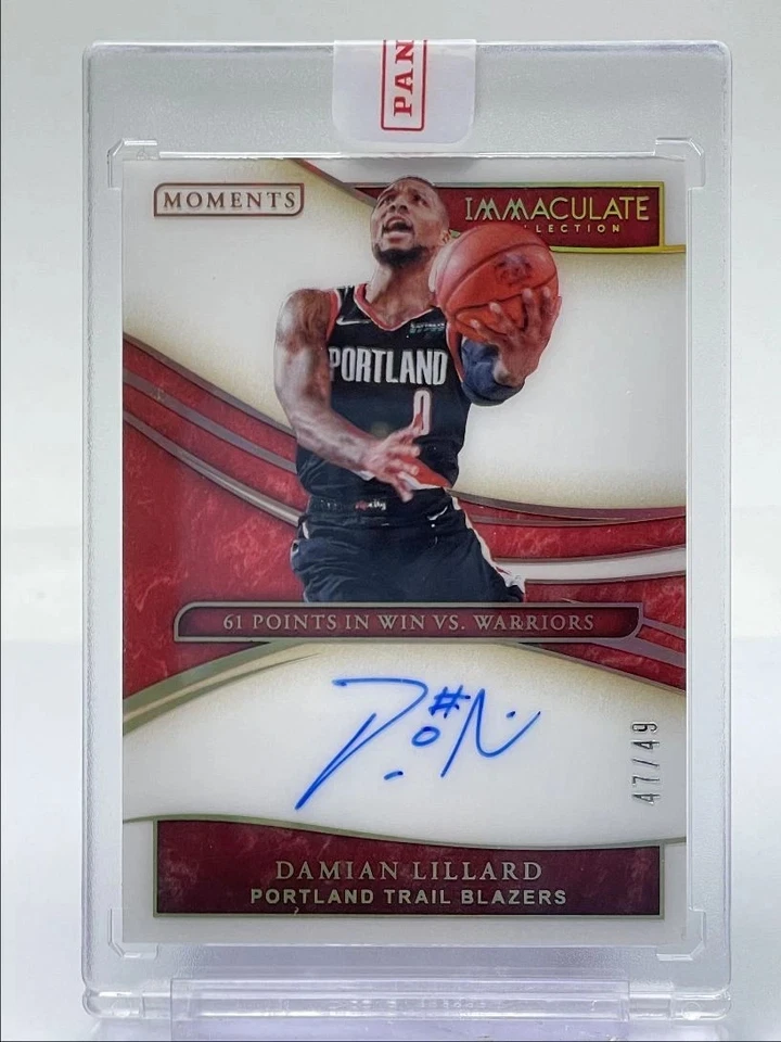 DAMIAN LILLARD 2019-20 IMMACULATE MOMENTS AUTOGRAPH BLAZERS AUTO 47/49 - Image 1 of 1