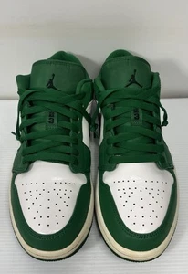 Size 9.5 - Nike Mens Air Jordan 1 Low Pine Green 553558-301 - Picture 1 of 12
