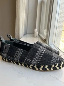 Proenza Schouler Plaid Felt Espadrille Flats Size 40 (US 9) - Retail $450 - Picture 1 of 14