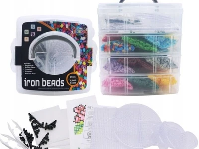 9000 Bügelperlen Xxl Set mit Koffer, Schablonen, Vorlagen & Pinzetten - Bild 1 von 4