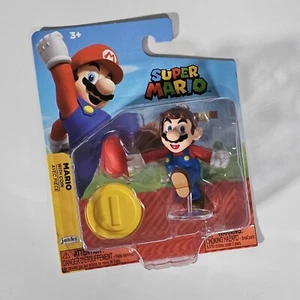 Nintendo 2021 Super Mario - Mario con moneta 2,5" figurina da collezione di Jakks NUOVO - Foto 1 di 5
