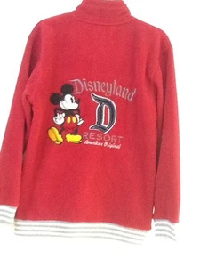 DISNEYLAND RESORT American Original Red FLEECE PULLOVER 1/4 Zip SIZE L YOUTH - Picture 1 of 4