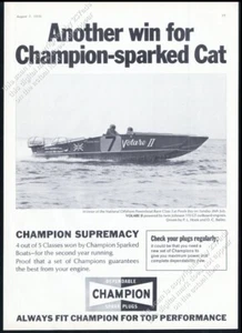 1970 Volare II Motorboot P.L. Haken Foto Champion Zündkerzen Vintage Printanzeige - Bild 1 von 7