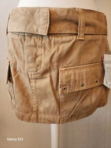 Guess Jeans Damen beige Blumenmuster Micro Minirock Größe 26 - Bild 1 von 12