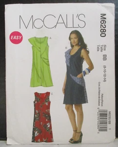 Vestido Pullover McCall's Patrón 6280 Misses Línea A Talla BB (8-10-12-14) Nuevo 2011 - Imagen 1 de 12