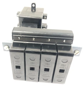 4-Way MEM TYPE M 63Amp HRC Fuse Carrier x4 & Base Busbar Bank Fuse Holder - Picture 1 of 14