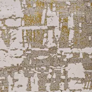 94 X 130 Ivory Or Gold Polypropylene Or Polyester Rug - Picture 1 of 1