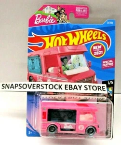 2021 HOT WHEELS PINK BARBIE DREAM CAMPER, HW GETAWAYS #1/5, HW #21/250, VHTF - Picture 1 of 7