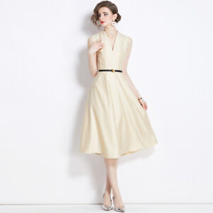 2024 French Elegant Women Evening Party Slim Fit Dress Sleeveless Tank Top Skirt