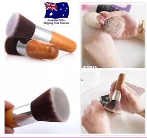 Bamboo Makeup Flat Top Kabuki Brush Multipurpose Powder Buffing Foundation Brush - Picture 1 of 5